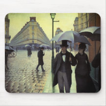 Rue de Paris, jour pluvieux par Gustave Caillebott Tapis De Souris