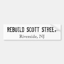Rue de Scott de reconstruction, rive, NJ Adhésif Pour Voiture
