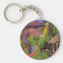 "Rue De Tahiti" - Paul Gauguin Keychain Porte-clefs