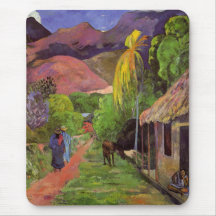 "Rue De Tahiti" - Paul Gauguin Mousepad Tapis De Souris