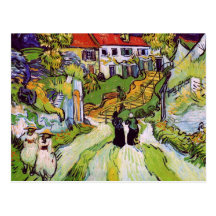 Rue de village avec des figures, Vincent van Gogh Carte Postale
