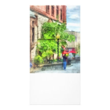 Rue du nord de perle, Albany, NY Cartes De Vœux Avec Photo