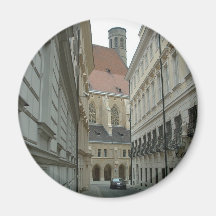 Rue médiévale aimants pour réfrigérateur
