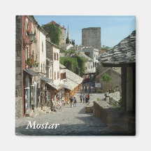 Rue médiévale magnets pour réfrigérateur