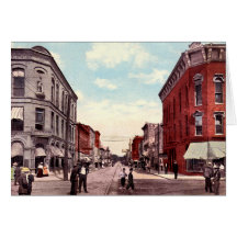 Rue principale de Muncie Indiana Cartes De Vœux