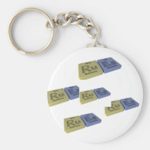 Rues comme ruthénium de RU et einsteinium d'es Porte-clefs