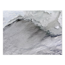 Rues de glace de mer et de nuage en mer de Béring Tirage Photo