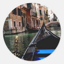 Rues de Venise Adhésif Rond