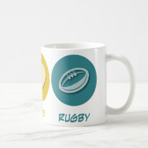 Rugby d'amour de paix mugs