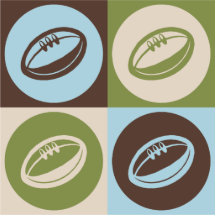 Rugby d'art de bruit découpage en acrylique