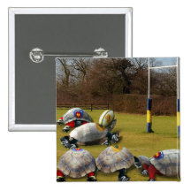 Rugby de tortue badge avec épingle