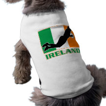 rugby jouant le drapeau de l'Irlande d'essai de pl T-shirt Pour Toutou