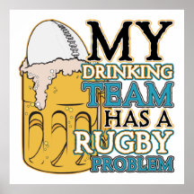 Rugby potable d'équipe affiche