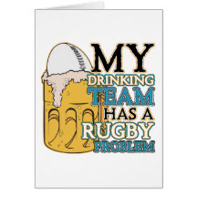 Rugby potable d'équipe carte de vœux