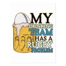 Rugby potable d'équipe carte postale