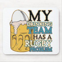 Rugby potable d'équipe tapis de souris