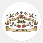Rugby vivant d'amour adhésif