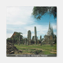 Ruines antiques de temple, près de Bangkok, la Tha Aimants