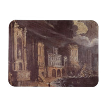 Ruines avec la légende de St Augustine (l'huile pe Magnet En Vinyle