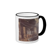 Ruines avec la légende de St Augustine (l'huile pe Tasse À Café