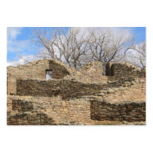 ruines aztèques de brique avec le ciel gentil modèle de carte de visite