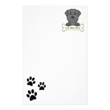 Russe noir personnalisé Terrier Papier À Lettre Personnalisé