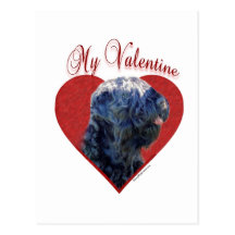 Russe noir Terrier mon Valentine Carte Postale