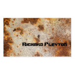 Rusted a corrodé le métal, coutume de texture cartes de visite
