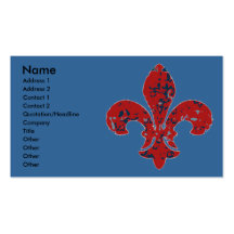Rustic Fleur De Lis Modèle De Carte De Visite