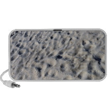 Sable avec la texture d'empreintes de pas haut-parleur iPod