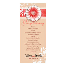 Sable de rouge de programme de mariage du rouleau  invitation