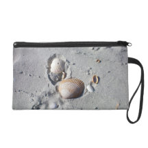 Sable et coquillages sac à main avec dragonne