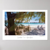 Sable pour l'affiche de voyage de ~ de Bora Bora d