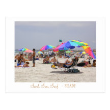 Sable, Sun, surf, - OMBRE Cartes Postales