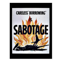 Sabotage de 2ème guerre mondiale cartes postales