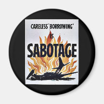 Sabotage de 2ème guerre mondiale magnets pour réfrigérateur