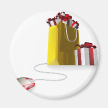Sac à provisions de cadeau de souris magnets pour réfrigérateur