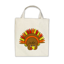 Sac à provisions organique de thanksgiving mignon 
