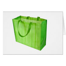 Sac à provisions réutilisable vert vide carte