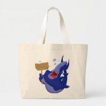 Sac affamé de requin bleu