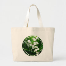 Sac blanc de toile du muguet
