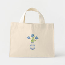 Sac bleu de tulipes bleues