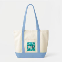 Sac bleu fourre-tout de charme de diva