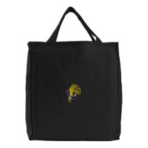 Sac brodé par cheval