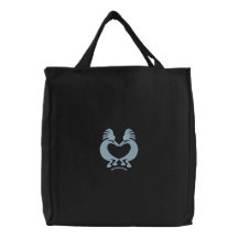 Sac brodé par coutume de coeur de Kokopelli