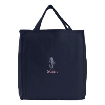 Sac brodé par hippocampe personnalisé