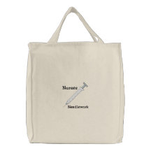 Sac brodé par infirmière
