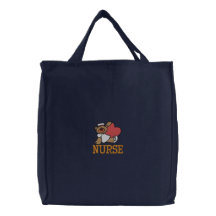 Sac brodé par infirmière d'ours de nounours