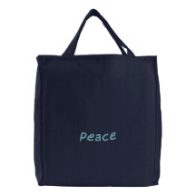 Sac brodé par paix