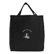 Sac brodé par pêche faite sur commande